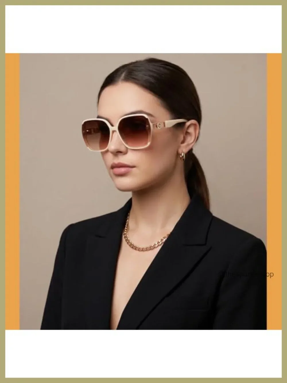 Retro 70s Oversized Square Sunglasses 4-Pack UV400 Protection Women